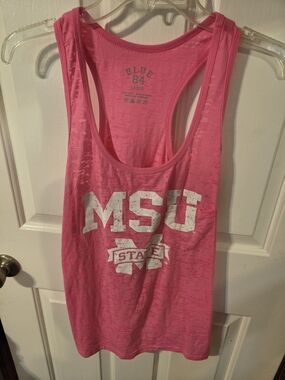 Blue 84 Pink MSU Racerback Tank